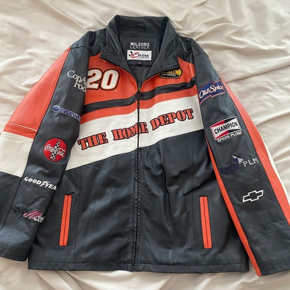 Tony Stewart #20 Home Depot Leather Jacket - Picture 2 of 5